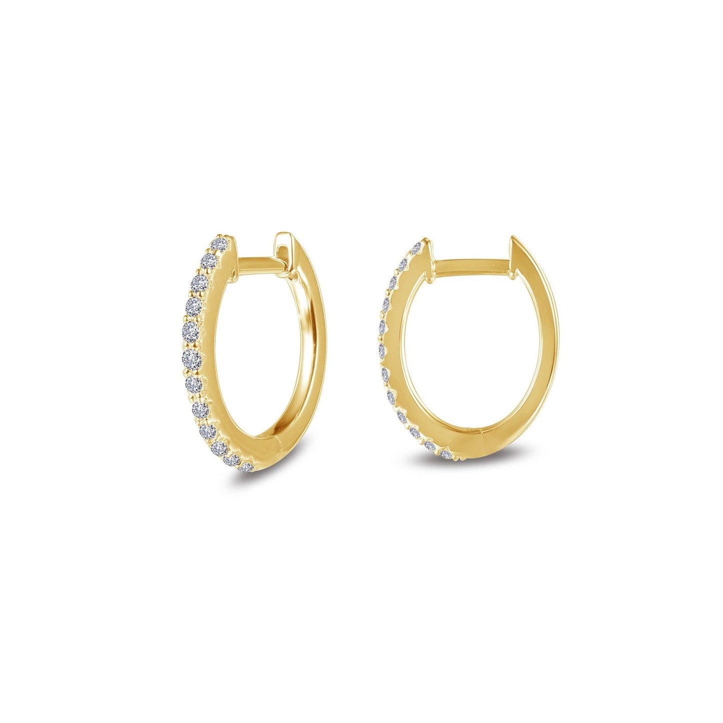 10 mm x 11 mm Oval Huggie Hoop Earrings