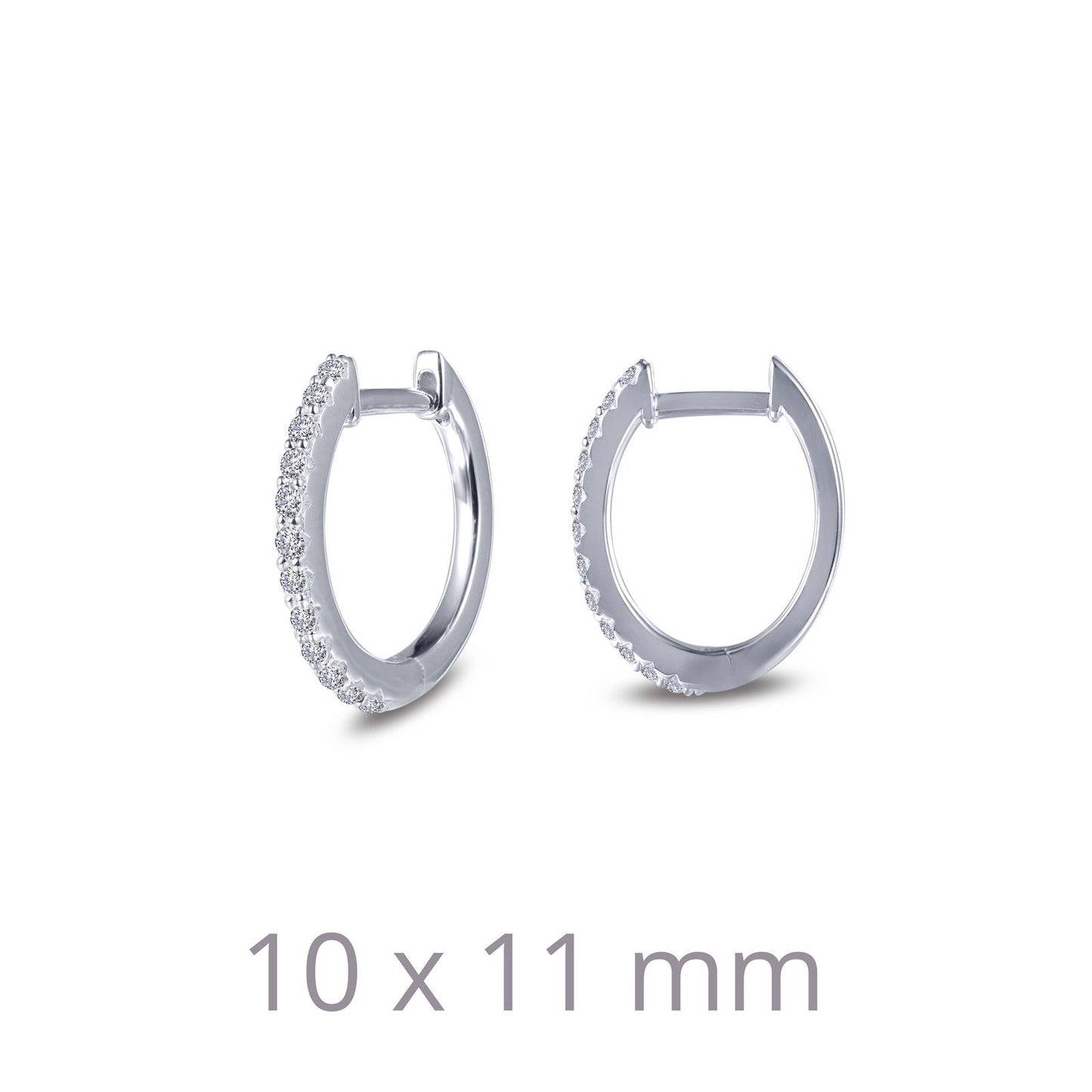 10 mm x 11 mm Oval Huggie Hoop Earrings