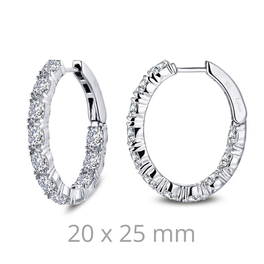 20 mm x 25 mm Oval Hoop Earrings