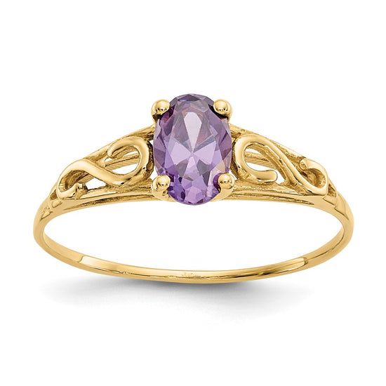 Quality Gold 14k Madi K Synthetic Amethyst Ring Gold