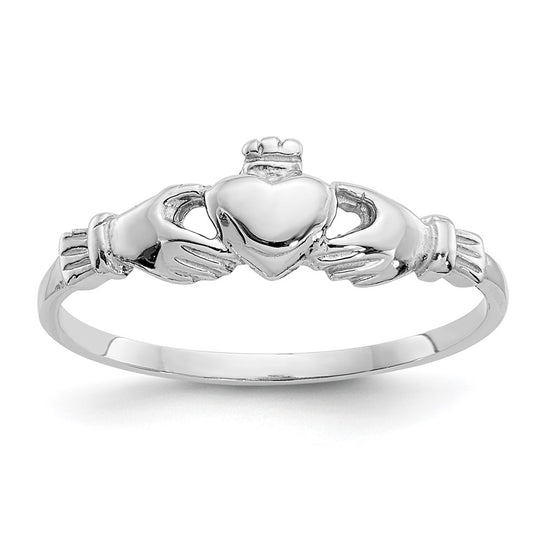 Quality Gold 14k White Gold Child's Claddagh Ring Gold
