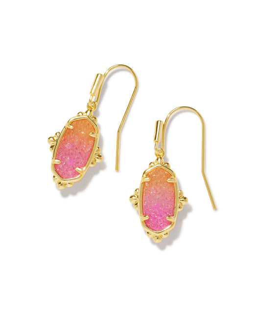 LEE PETAL FRAMED DROP EARRINGS