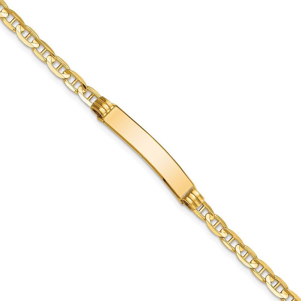 Quality Gold 14K Anchor Link ID Bracelet Gold     