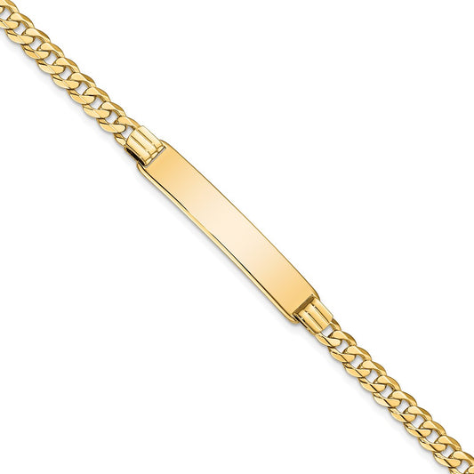 Quality Gold 14K Curb Link ID Bracelet Gold     