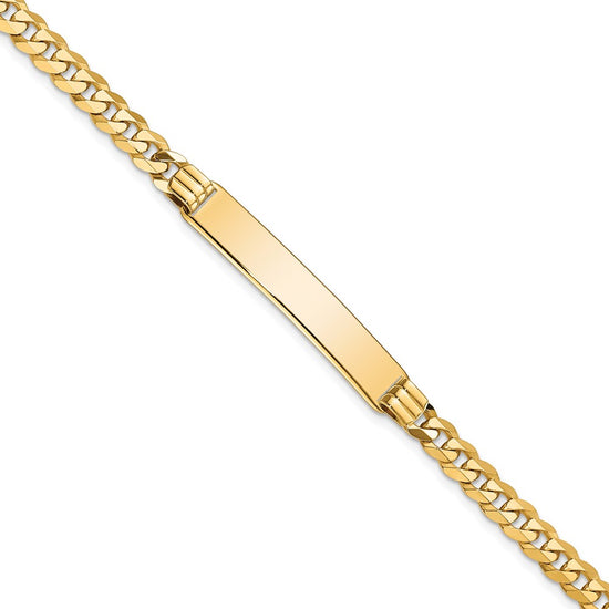 Load image into Gallery viewer, Quality Gold 14K Curb Link ID Bracelet Gold     
