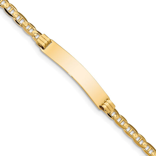 Quality Gold 14k Anchor Link ID Bracelet Gold     
