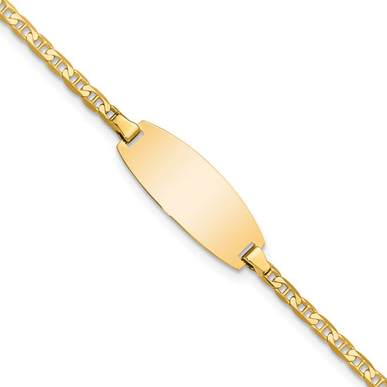 Quality Gold 14k Oval Anchor ID Bracelet Gold     
