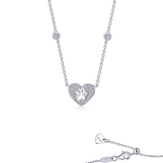 LaFonn Platinum Simulated Diamond N/A NECKLACES I Pawmise Necklace