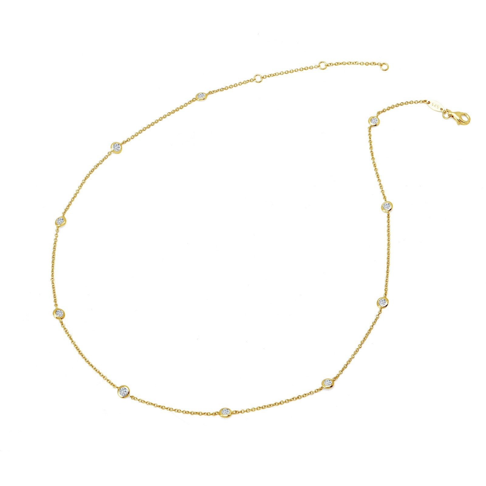 Lafonn Classic Station Necklace 11 Stone Count N0008CLG20