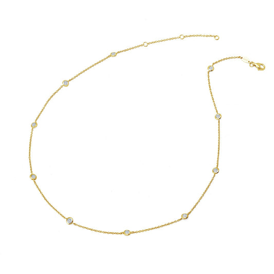 Lafonn Classic Station Necklace 11 Stone Count N0008CLG20