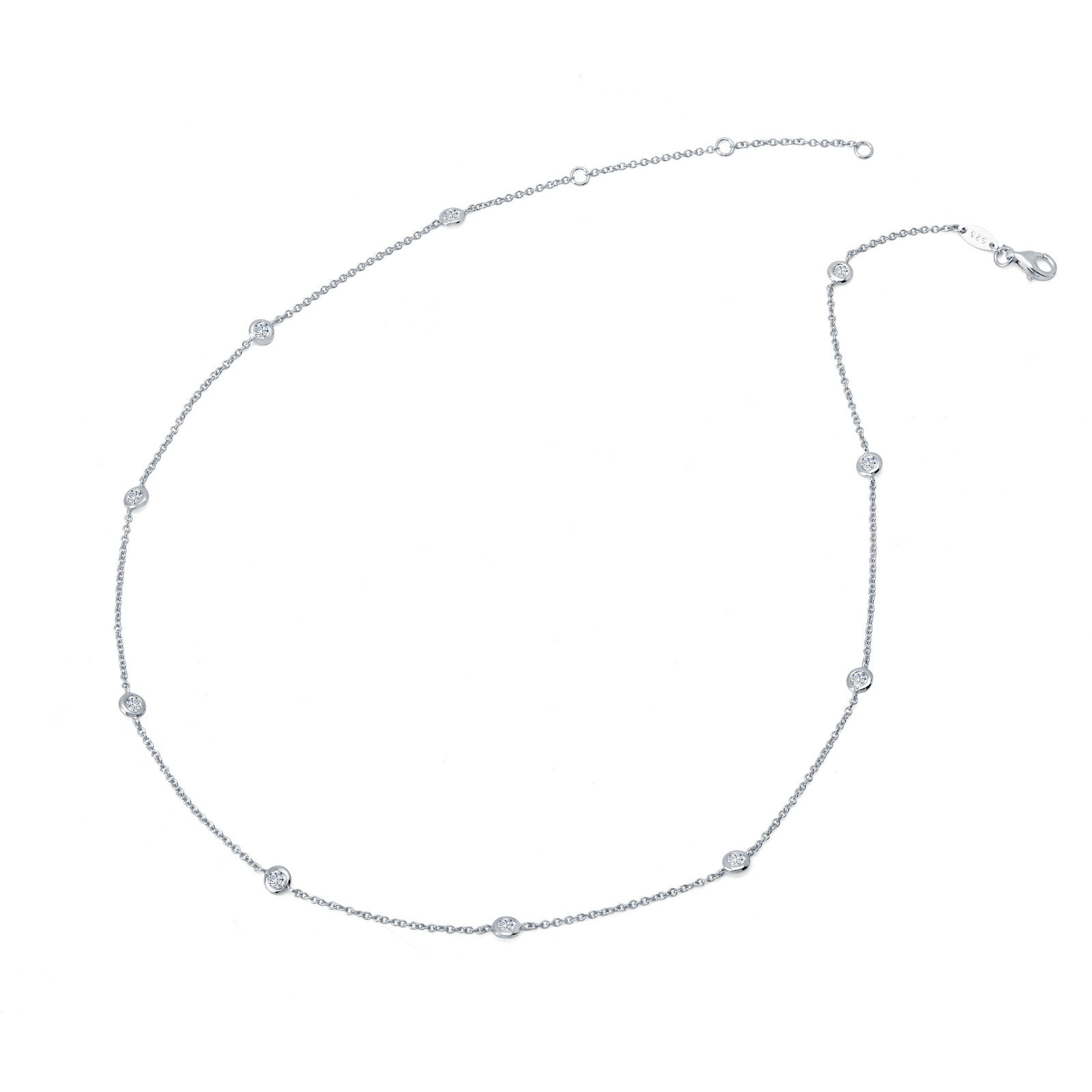 Lafonn Classic Station Necklace 10 Stone Count N0008CLP18