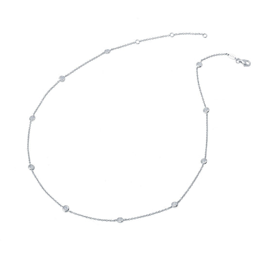 Lafonn Classic Station Necklace 10 Stone Count N0008CLP18