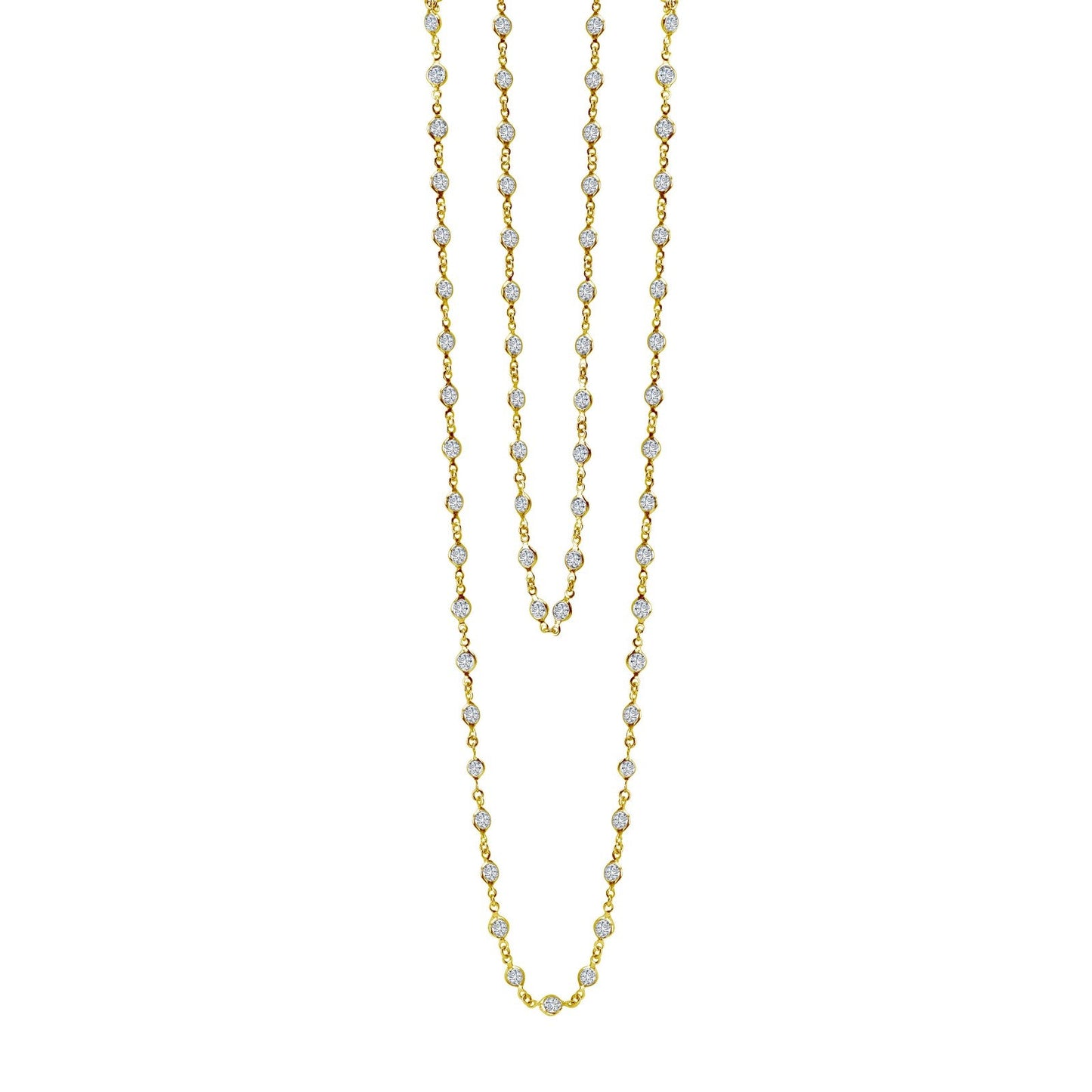 Lafonn Classic Station Necklace 35 Stone Count N0009CLG16