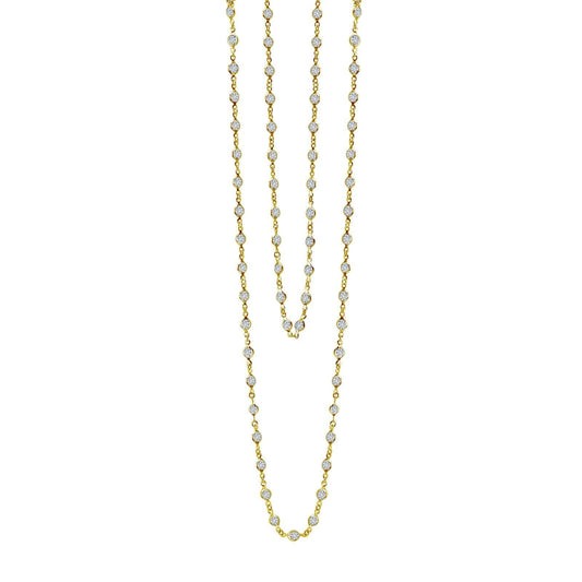 LaFonn Gold Simulated Diamond N/A NECKLACES Classic Station Necklace