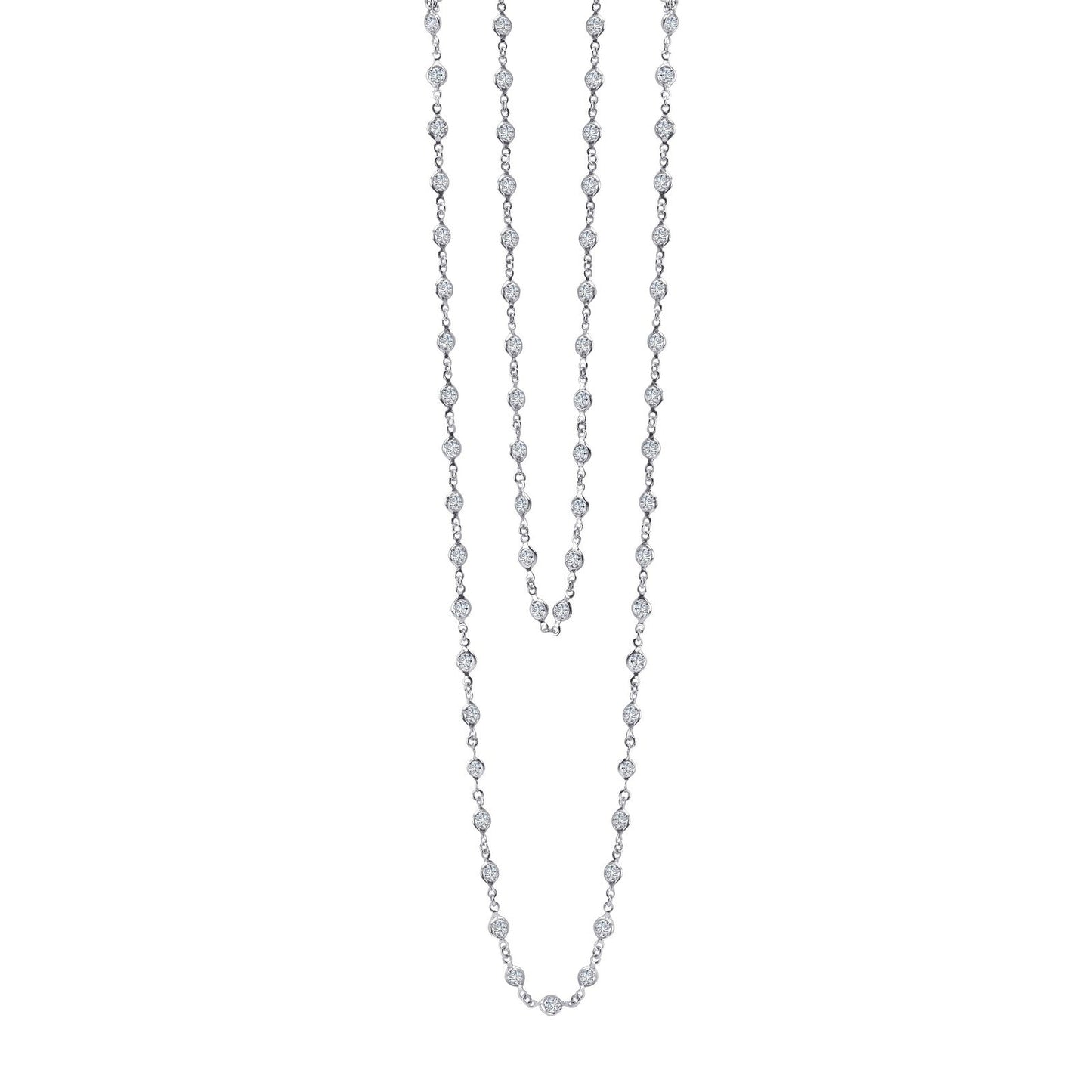 Lafonn Classic Station Necklace 35 Stone Count N0009CLP16