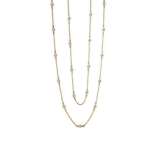 Lafonn Classic Station Necklace 24 Stone Count N0016CLG36