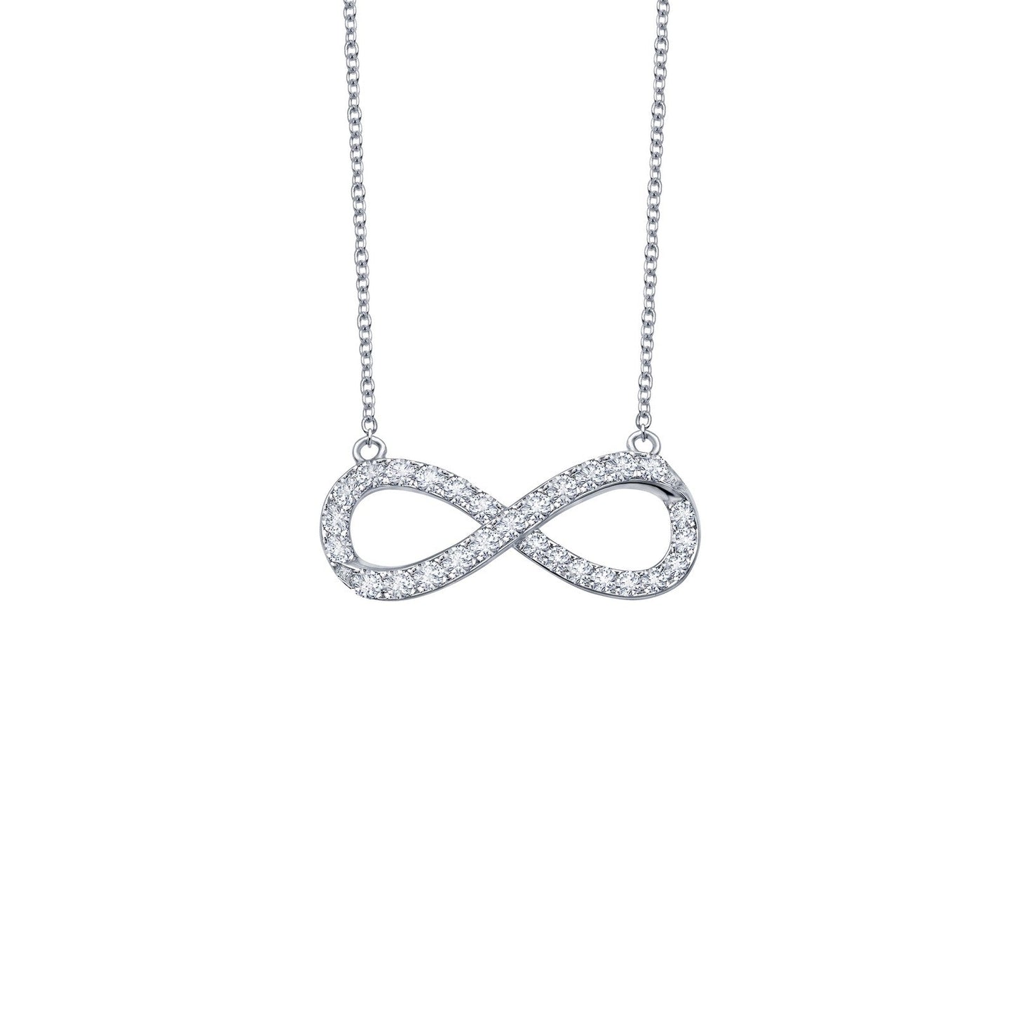 Lafonn 0.33 CTW Infinity Necklace 33 Stone Count N0017CLP18