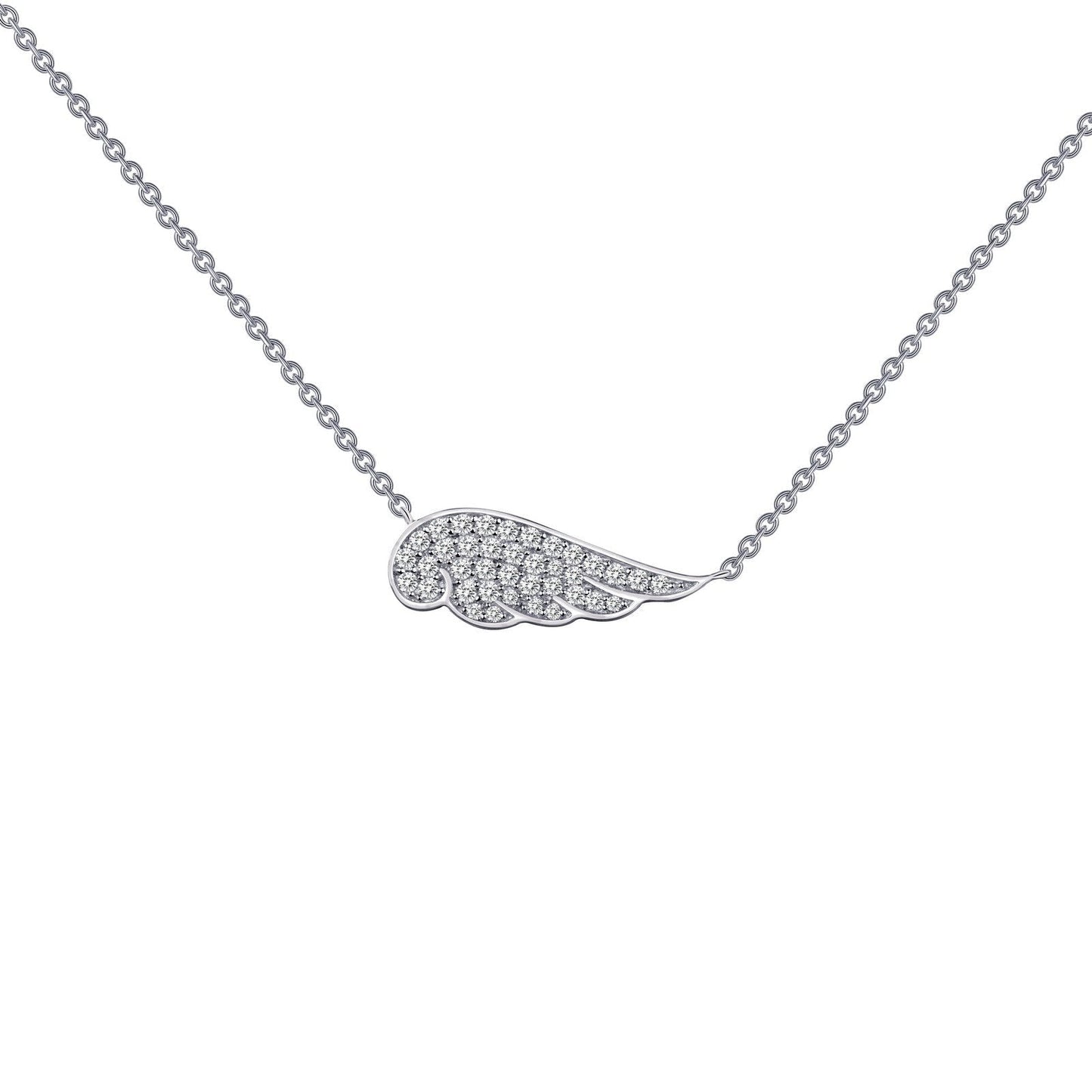 LaFonn Platinum Simulated Diamond N/A NECKLACES 0.33 CTW Angel Wing Necklace