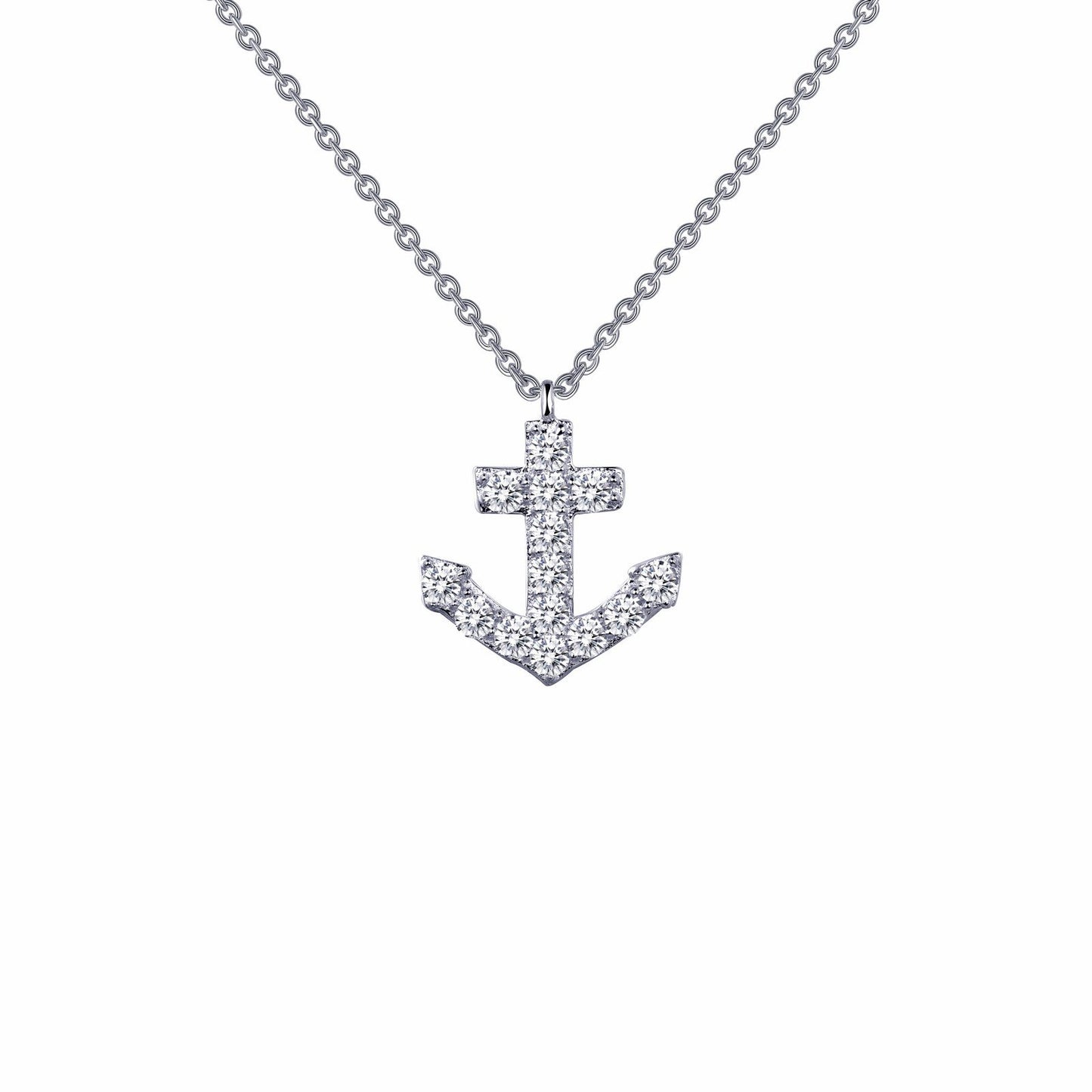 LaFonn Platinum Simulated Diamond N/A NECKLACES 0.42 CTW Anchor Necklace