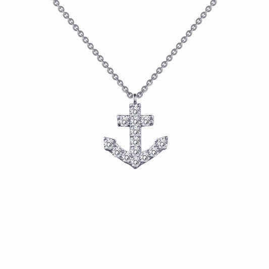 LaFonn Platinum Simulated Diamond N/A NECKLACES 0.42 CTW Anchor Necklace