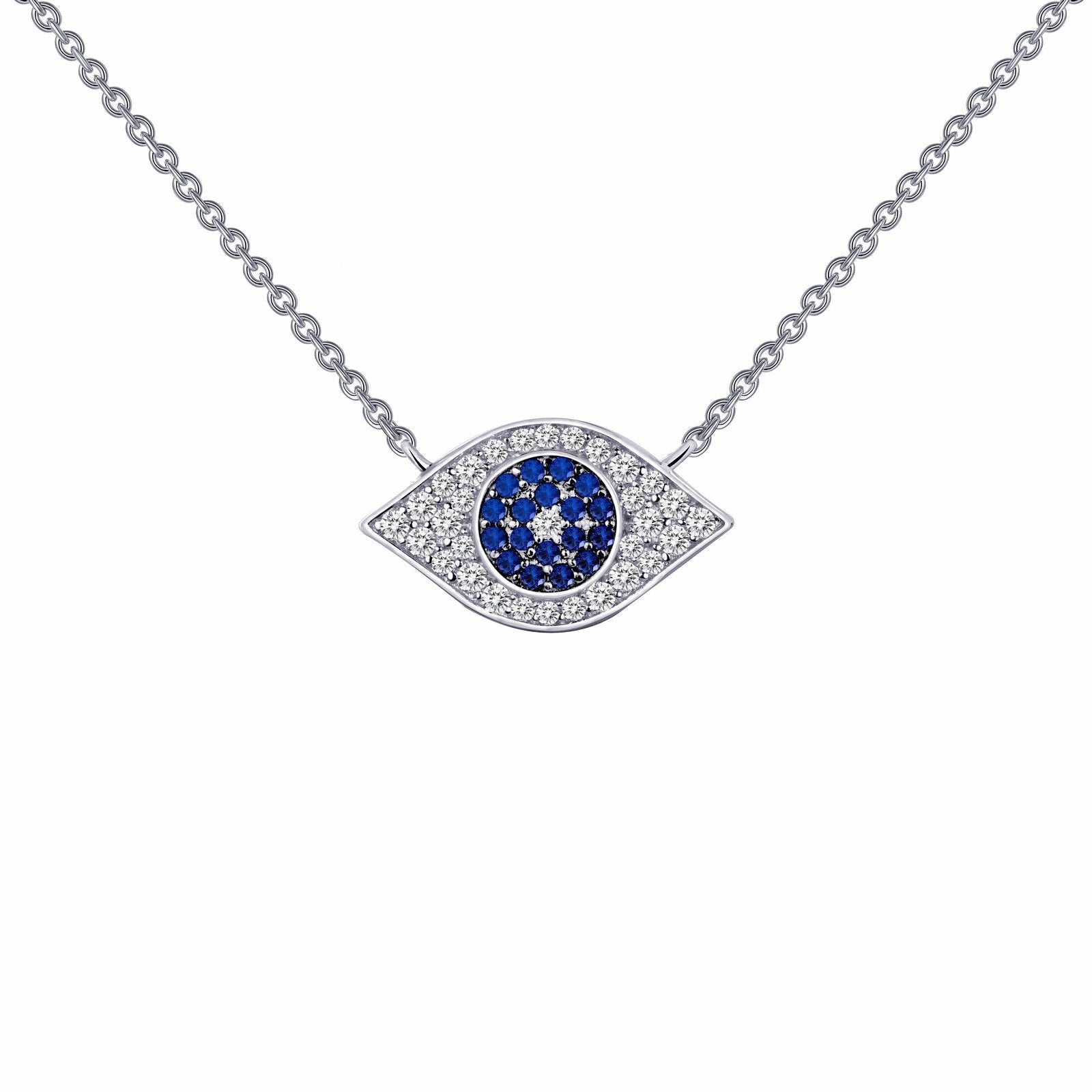 LaFonn Platinum Sapphire N/A NECKLACES 0.46 CTW Evil Eye Necklace