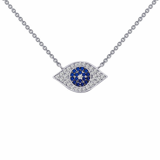 LaFonn Platinum Sapphire N/A NECKLACES 0.46 CTW Evil Eye Necklace