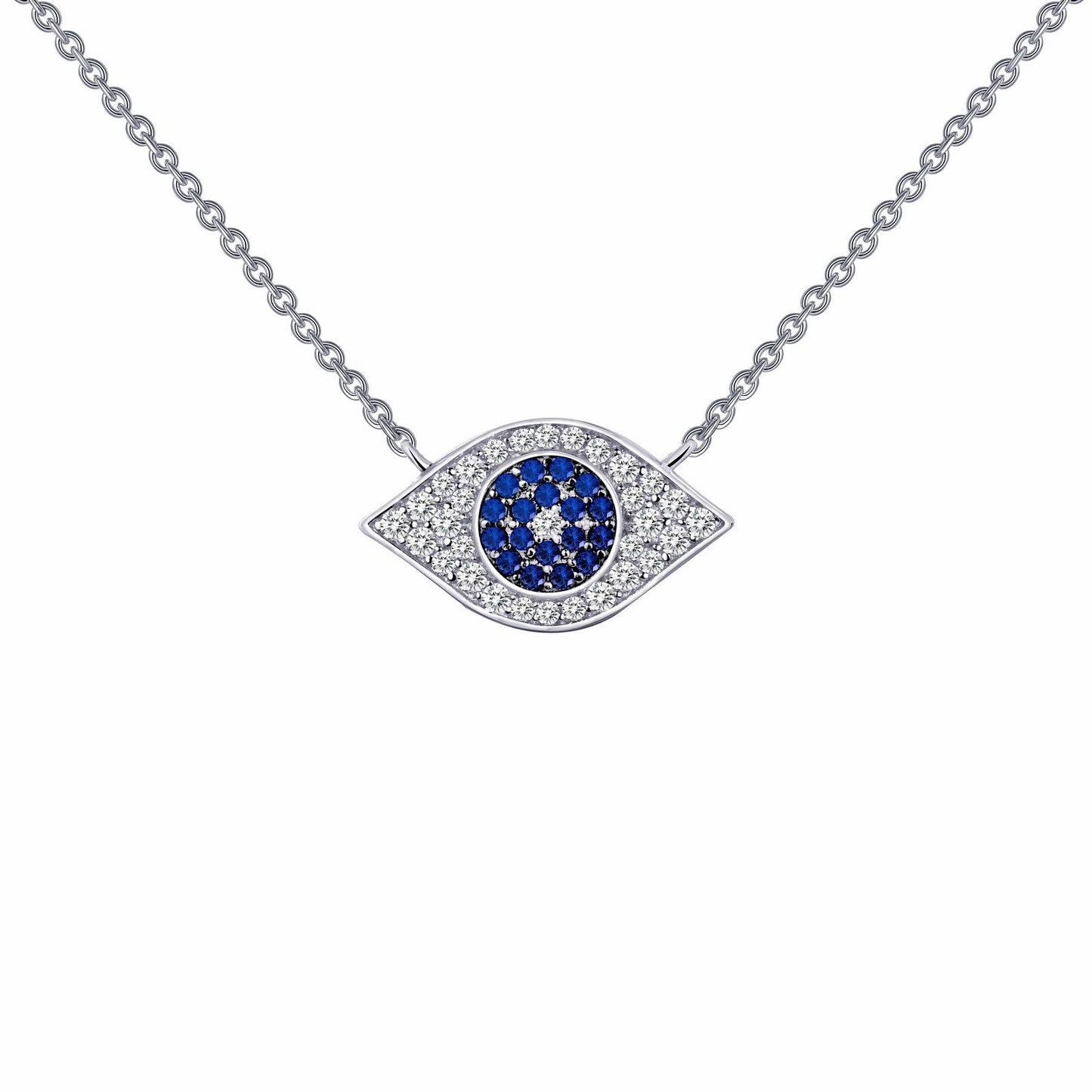Load image into Gallery viewer, LaFonn Platinum Sapphire N/A NECKLACES 0.46 CTW Evil Eye Necklace
