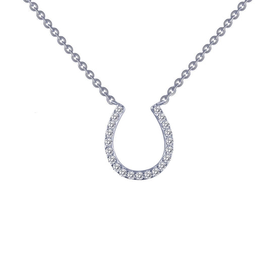 LaFonn Platinum Simulated Diamond N/A NECKLACES 0.21 CTW Horseshoe Necklace