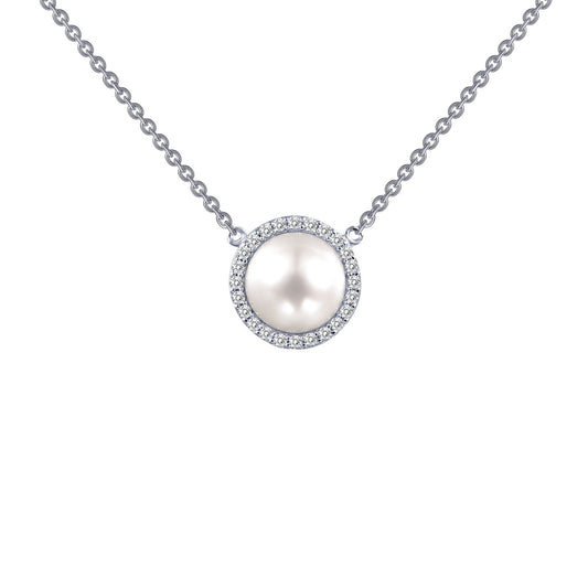 Lafonn Cultured Freshwater Pearl Necklace 24 Stone Count N0029CLP18