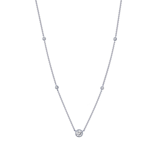 Lafonn 0.78 CTW Station Necklace 5 Stone Count N0039CLP18