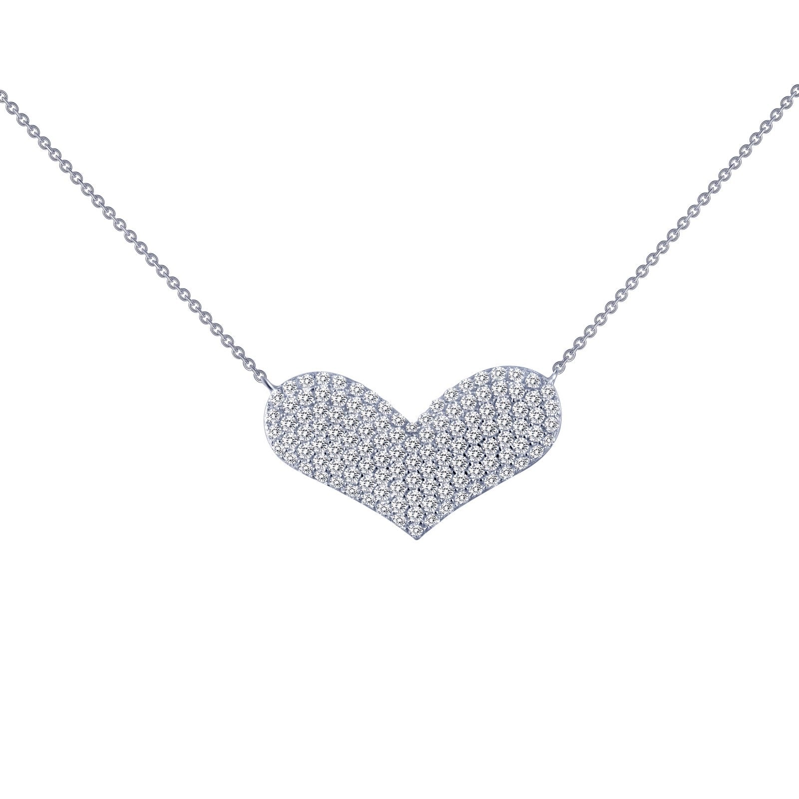 Lafonn 1.21 CTW Heart Necklace 121 Stone Count N0041CLP18