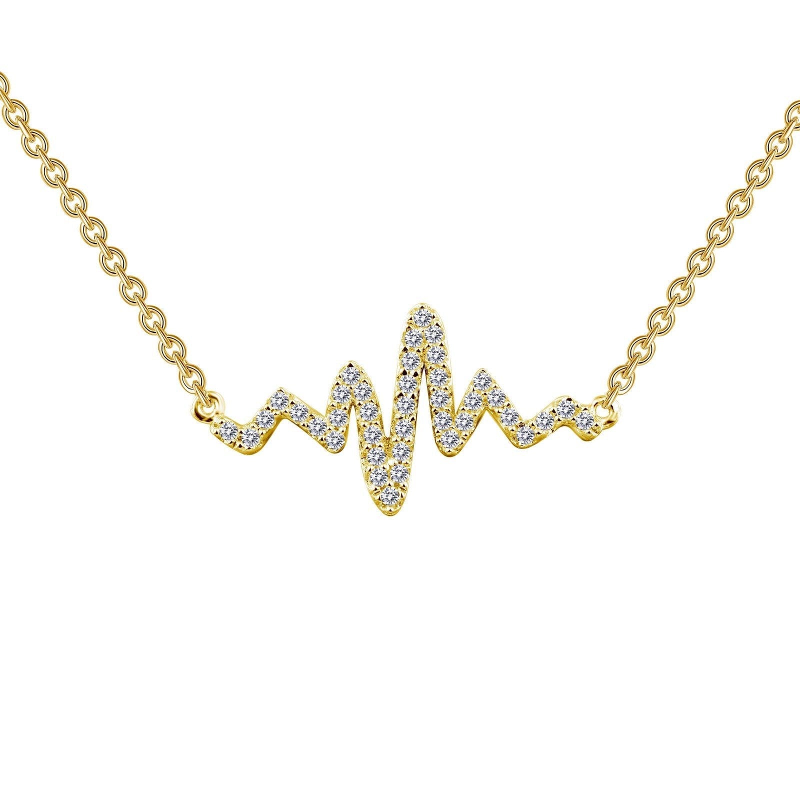 LaFonn Gold Simulated Diamond N/A NECKLACES 0.39 CTW Heartbeat Necklace