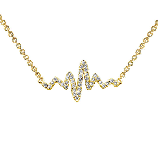 Lafonn 0.39 CTW Heartbeat Necklace 39 Stone Count N0060CLG18