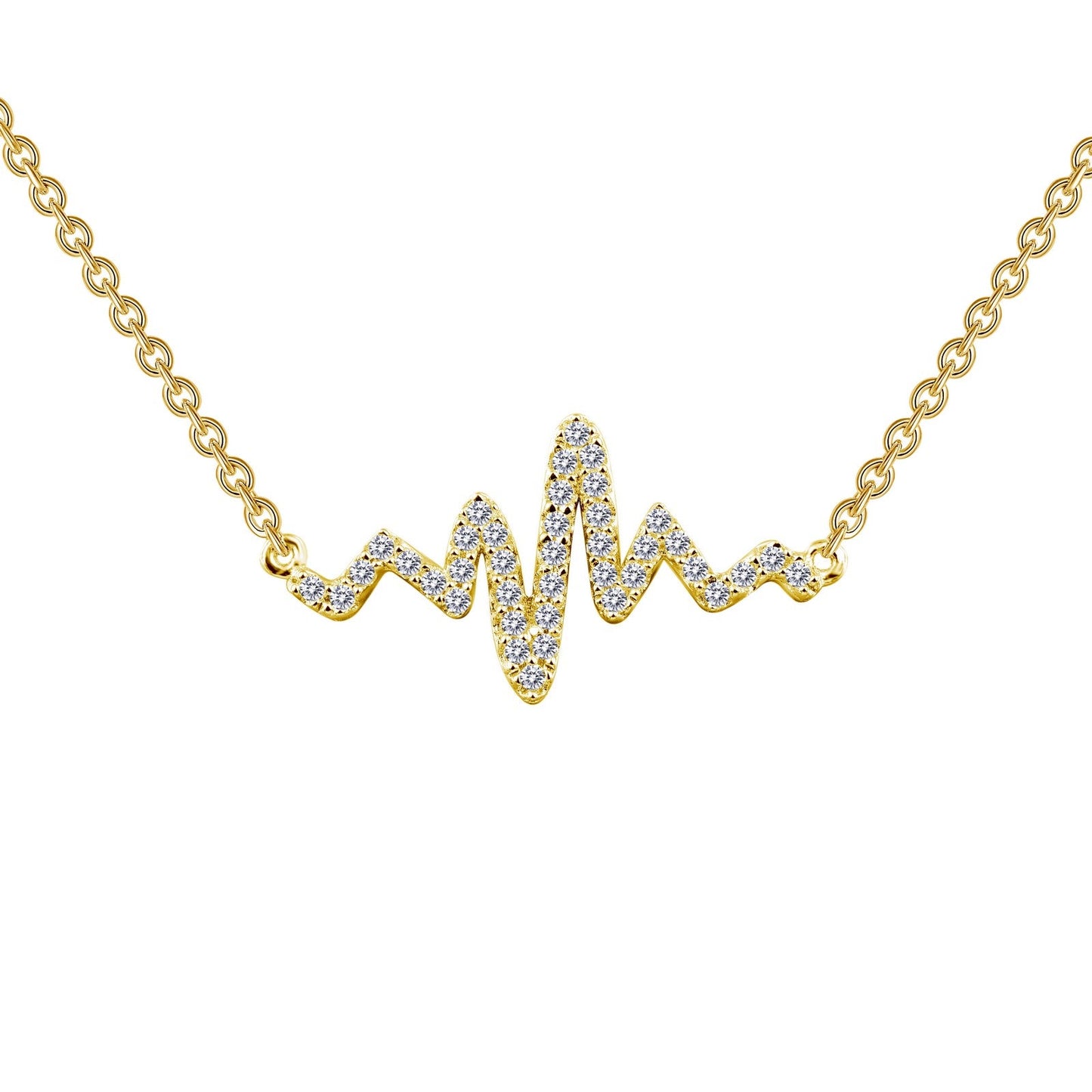 Load image into Gallery viewer, Lafonn 0.39 CTW Heartbeat Necklace 39 Stone Count N0060CLG18
