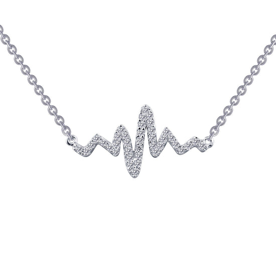 Load image into Gallery viewer, Lafonn 0.39 CTW Heartbeat Necklace 39 Stone Count N0060CLP18
