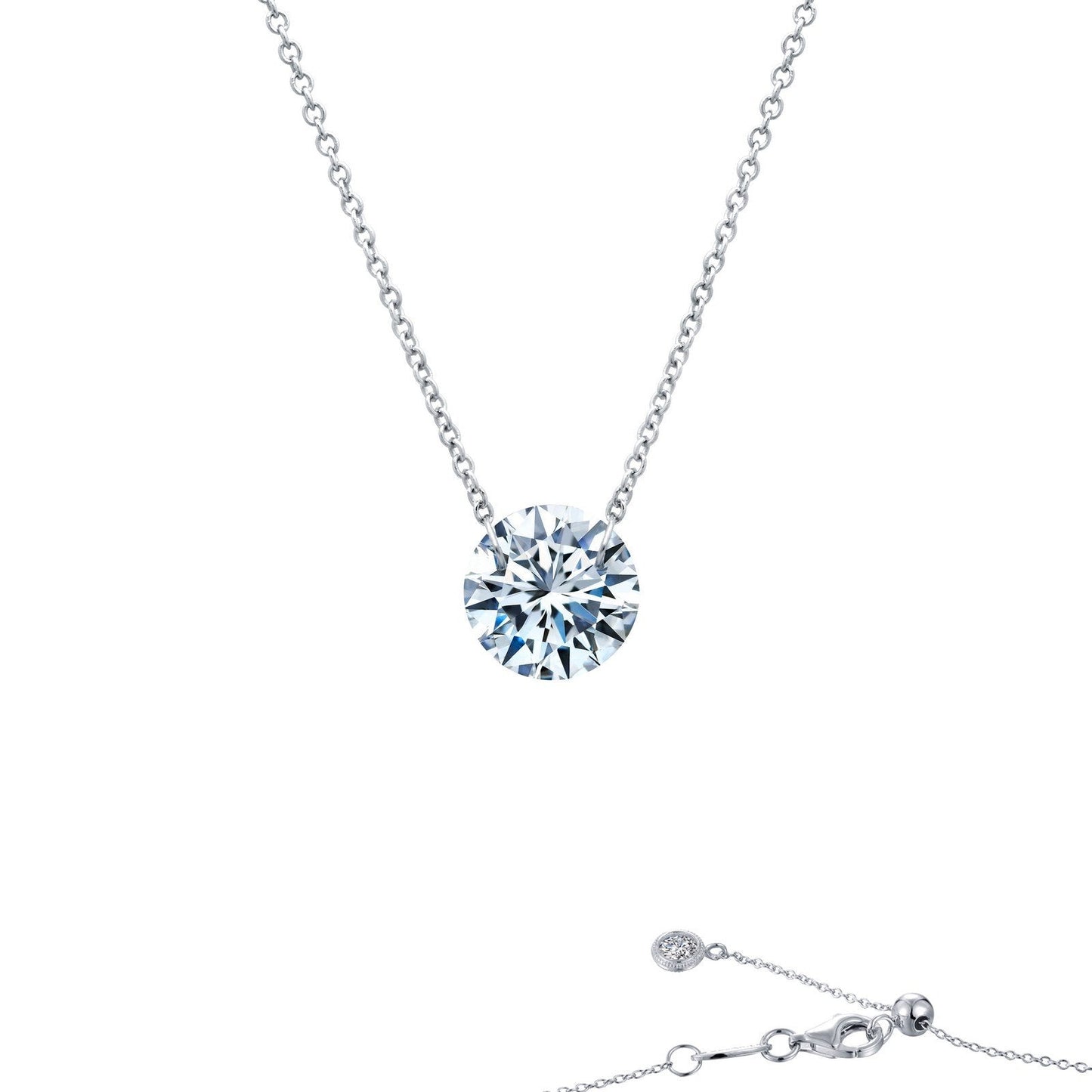 Load image into Gallery viewer, Lafonn Frameless Solitaire Necklace Simulated Diamond NECKLACES Platinum 2 CTS 
