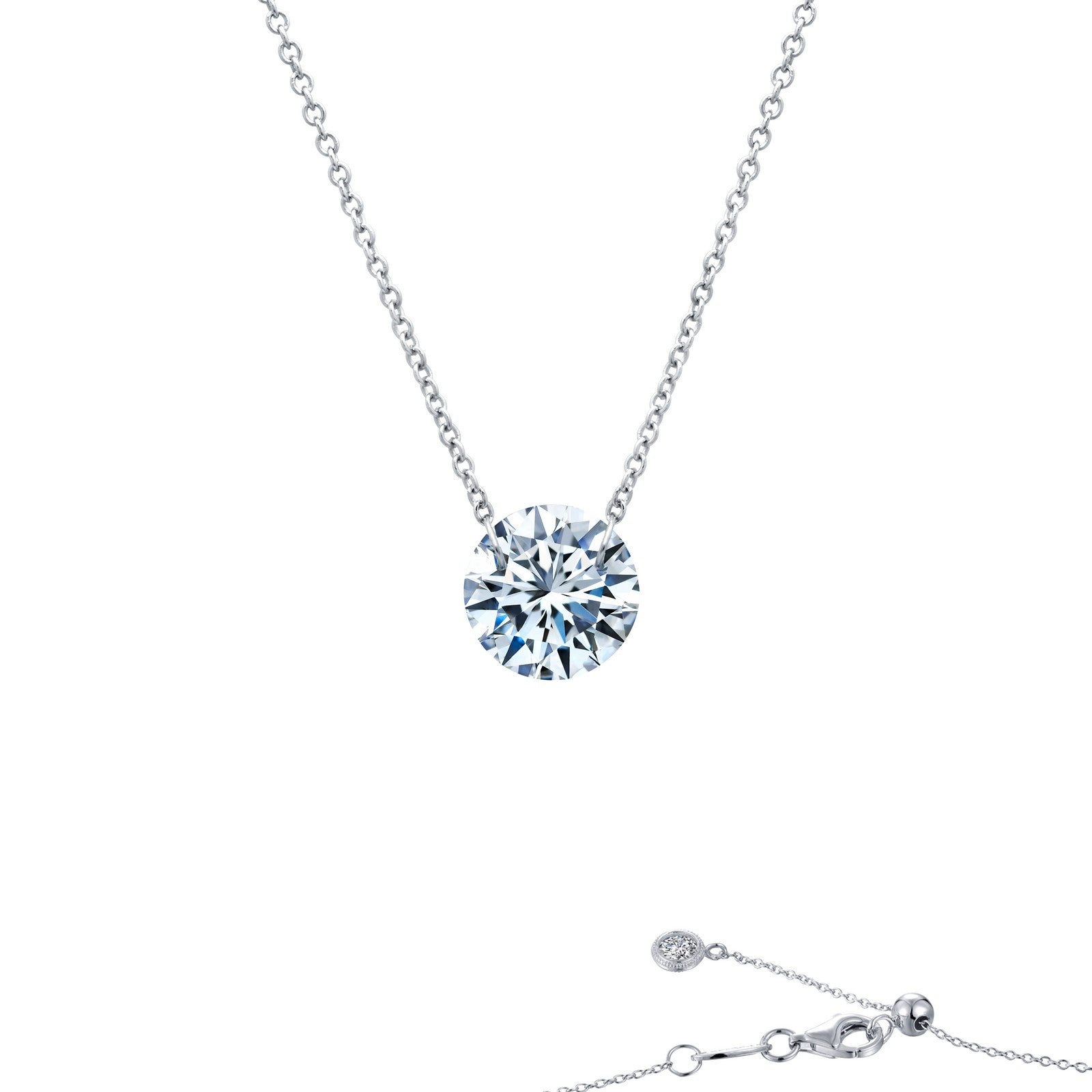 Lafonn Frameless Solitaire Necklace 1 Stone Count N0070CLP18