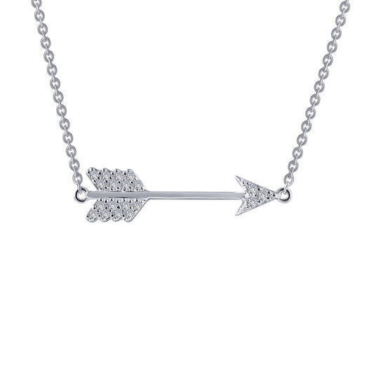 LaFonn Platinum Simulated Diamond N/A NECKLACES 0.19 CTW Arrow Necklace