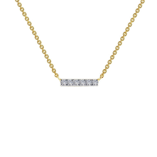 LaFonn Mixed-Color Simulated Diamond N/A NECKLACES 0.09 CTW Dainty Bar Necklace