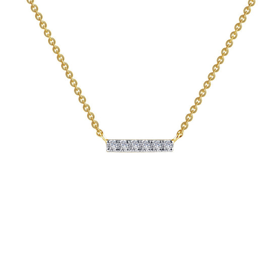 Load image into Gallery viewer, Lafonn 0.09 CTW Dainty Bar Necklace 6 Stone Count N0096CLT18
