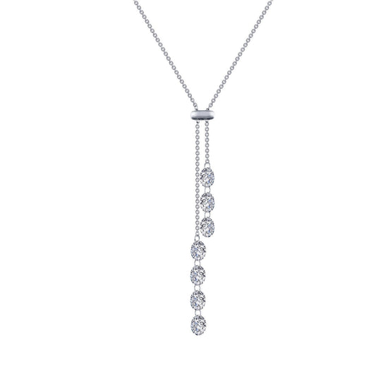 Load image into Gallery viewer, Lafonn 7 Symbols of Joy Y Necklace Simulated Diamond NECKLACES Platinum 3.22 CTS 
