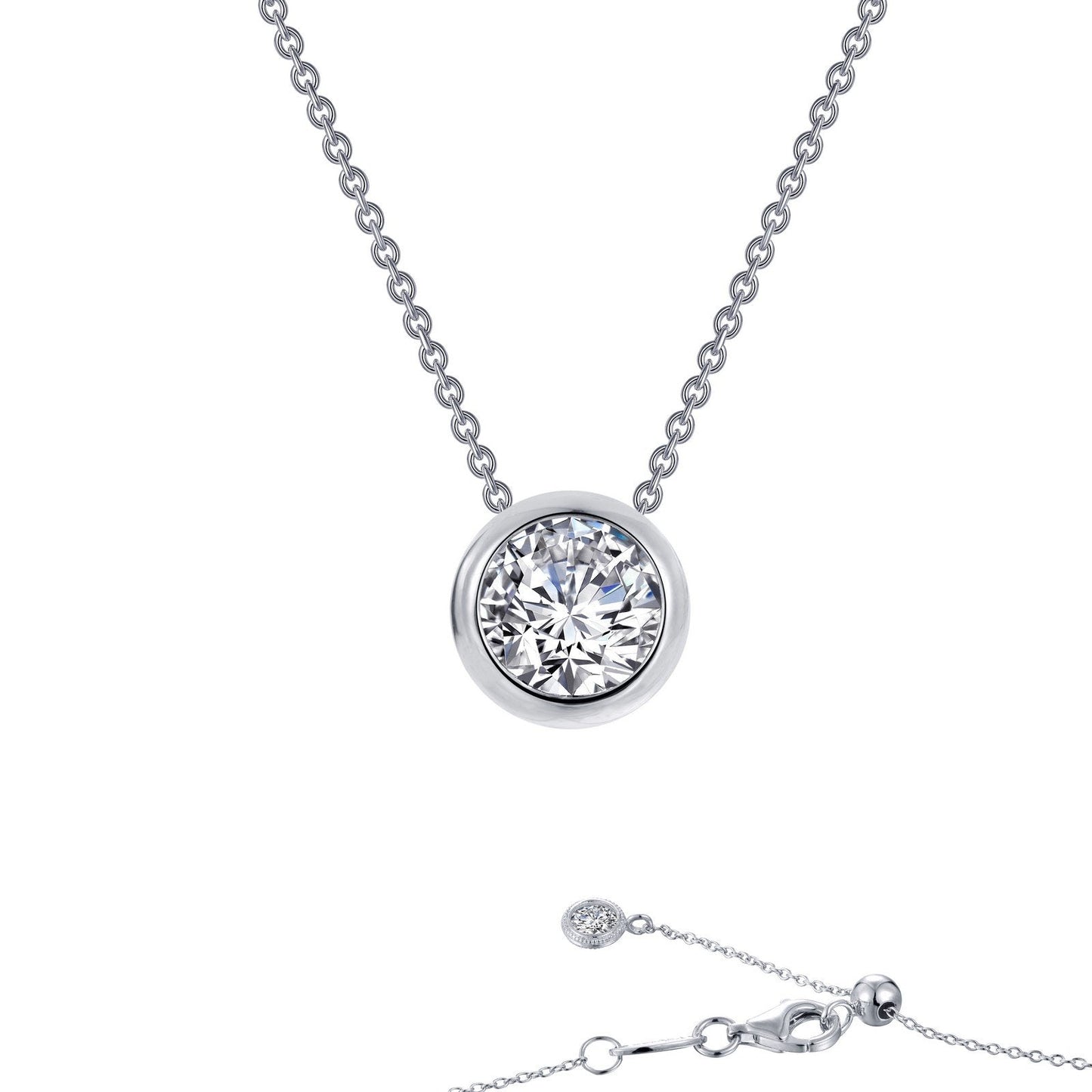 Load image into Gallery viewer, Lafonn Solitaire Slider Necklace Simulated Diamond NECKLACES Platinum 0.71 CTS Approx. 5.20mm(W) 
