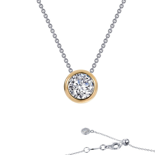 Lafonn Solitaire Slider Necklace 2 Stone Count N0130CLT18