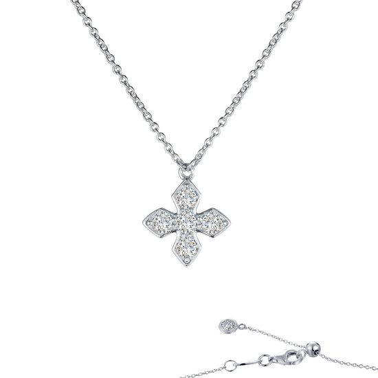 LaFonn Platinum Simulated Diamond N/A NECKLACES Maltese Cross Necklace