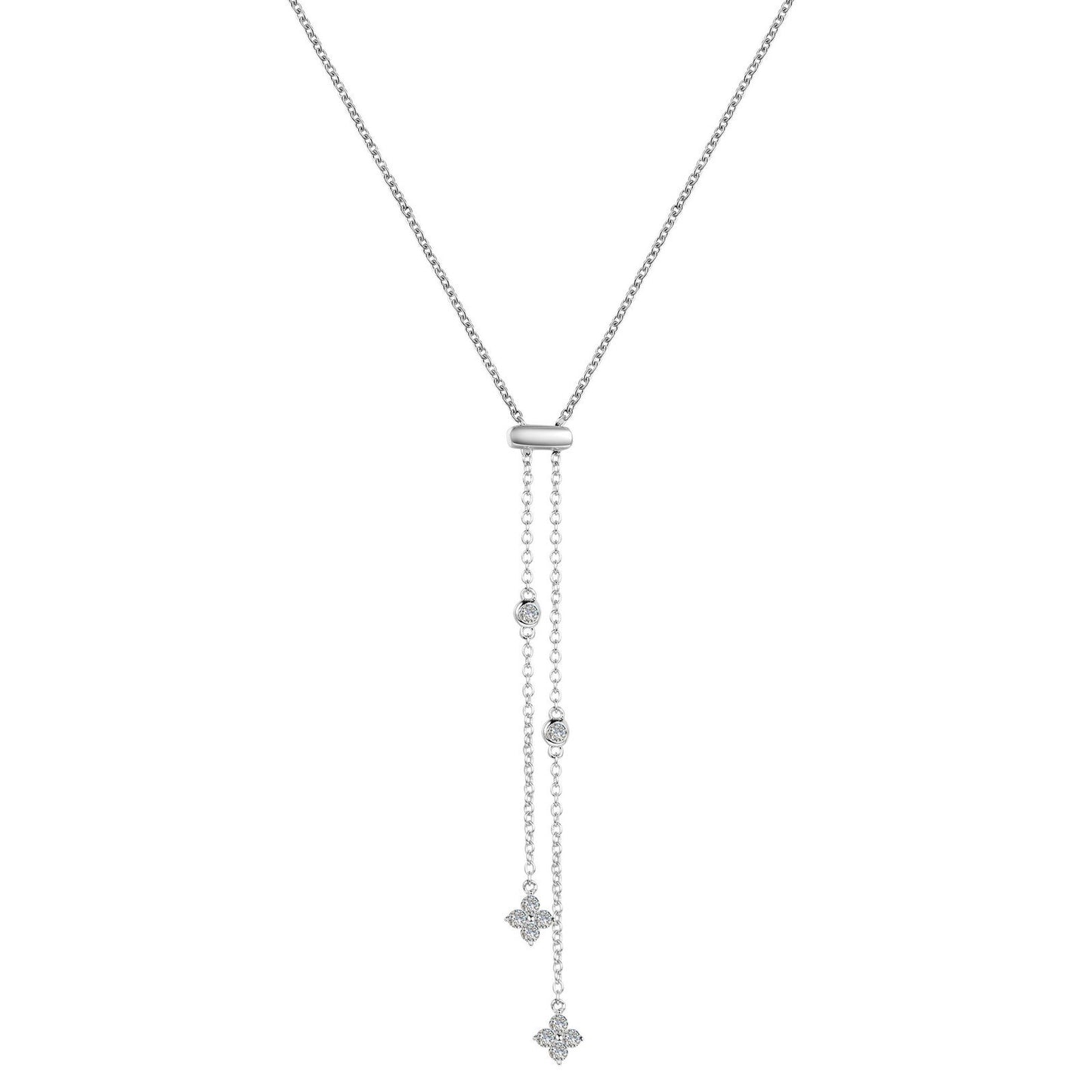 LaFonn Platinum Simulated Diamond N/A NECKLACES 0.3 CTW Lariat Y-Necklace