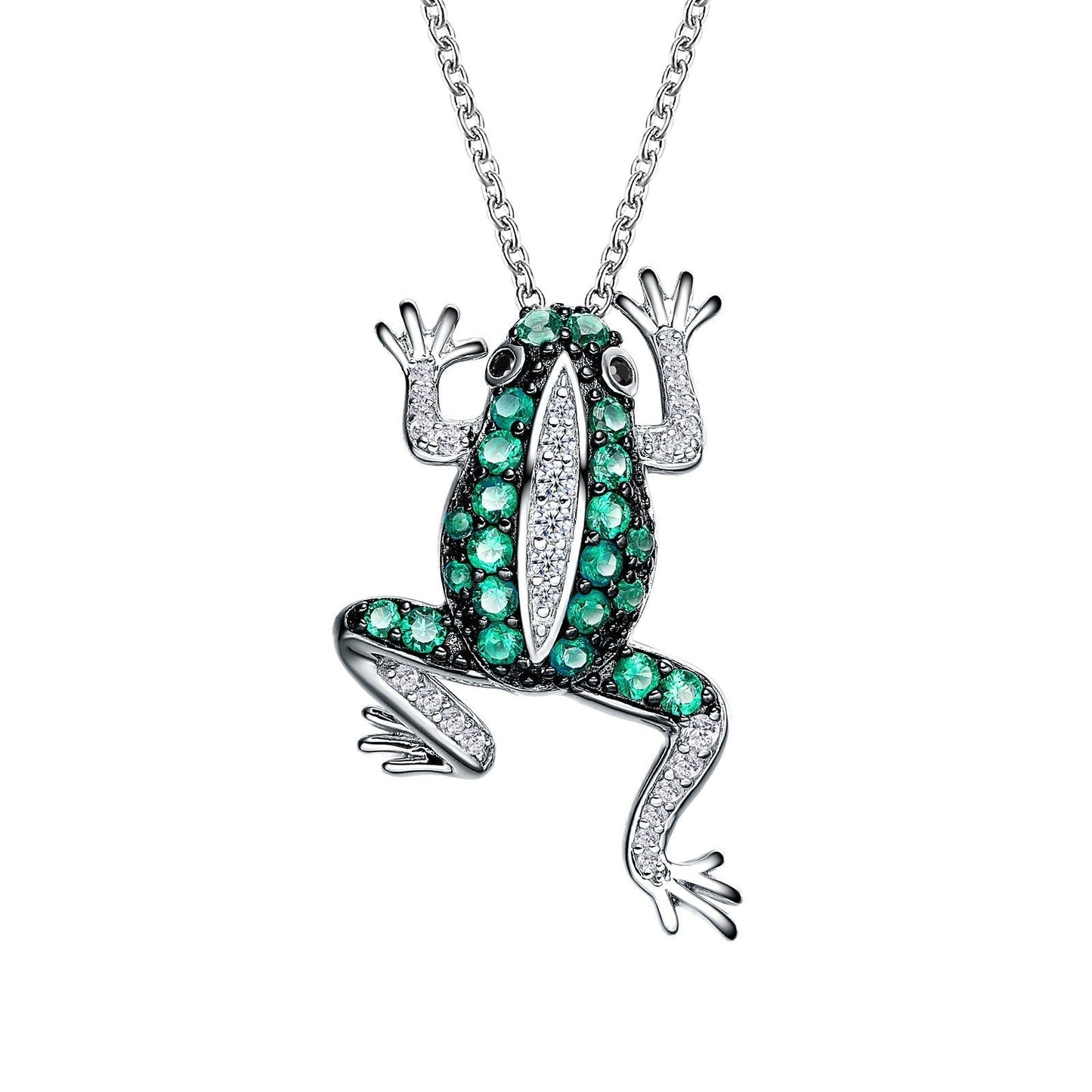 LaFonn Mixed-Color Simulated Diamond N/A NECKLACES Whimsical Frog Necklace
