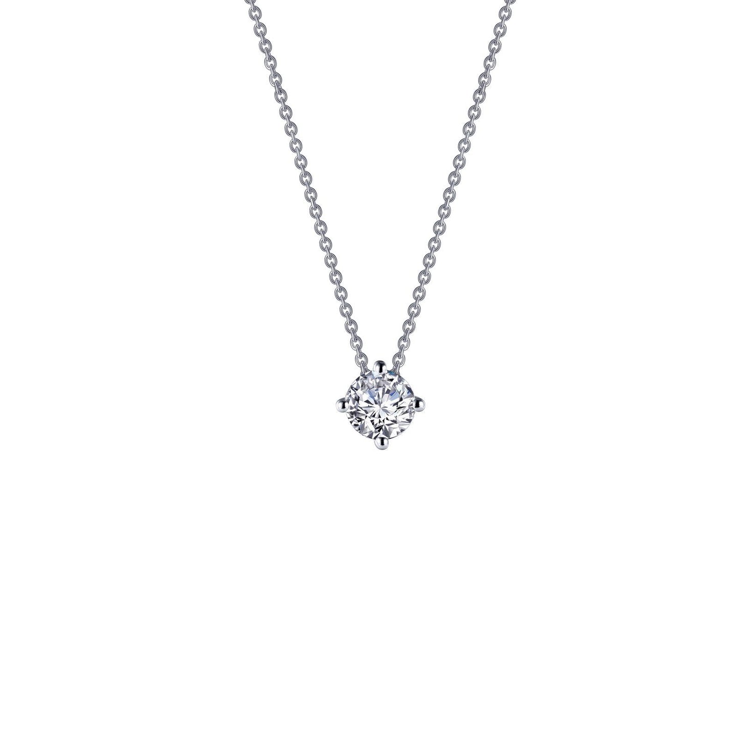 Load image into Gallery viewer, Lafonn 0.50 CTW Solitaire Necklace Simulated Diamond NECKLACES Platinum 0.7 CTS Approx. 5.0mm (W)
