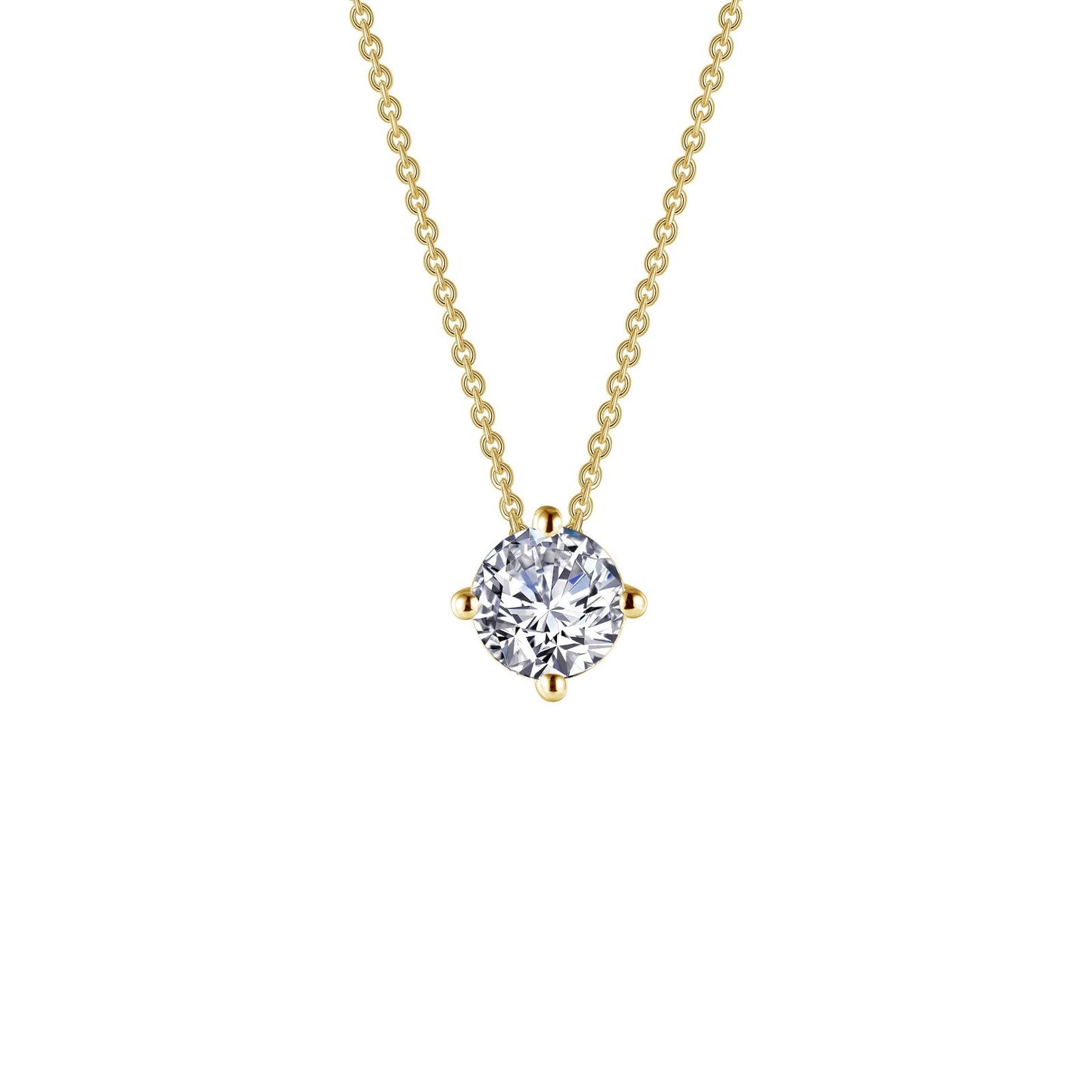 Lafonn 1.5 CTW Solitaire Necklace 2 Stone Count N0175CLG20