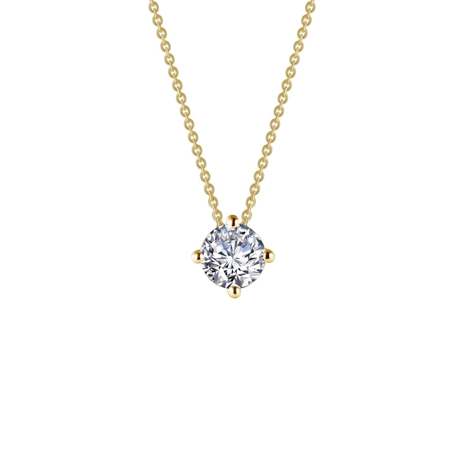 Lafonn 1.5 CTW Solitaire Necklace 2 Stone Count N0175CLG20