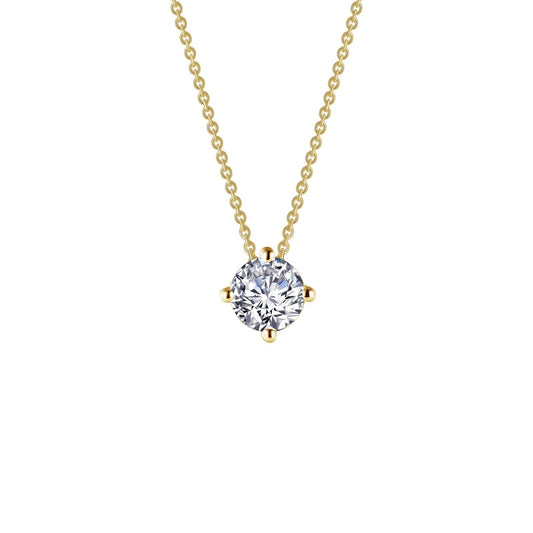 Lafonn 1.5 CTW Solitaire Necklace 2 Stone Count N0175CLG20